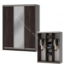 Шкаф-купе "Мираж 17.1" 3-х дверный с зеркалом Ясень анкор темный