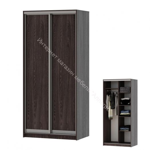 Шкаф-купе "Мираж 10.2" 2-х дверный Ясень анкор тёмный