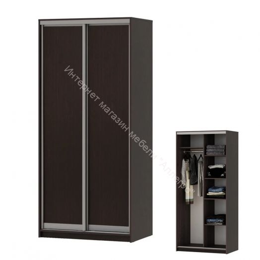 Шкаф-купе "Мираж 10.2" 2-х дверный Венге