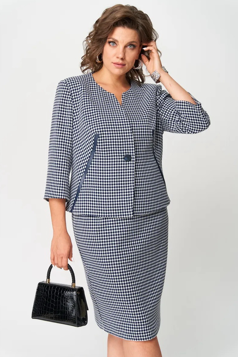 Костюм твидовый: юбка и жакет