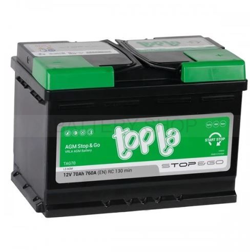 Topla AGM Start-Stop 70Ah 760А обрат. пол.