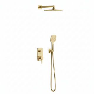 Teska Alinda İkiyönlü Ankastre Duş Batarya Seti (Mat Gold)
