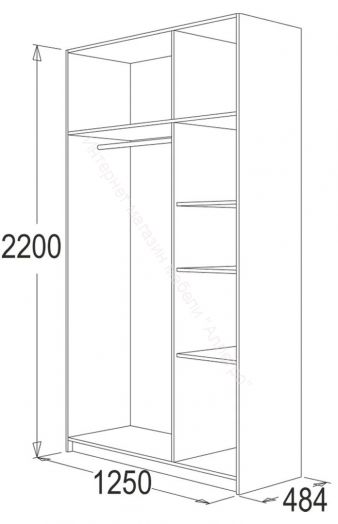 Шкаф 3-х дверный Флагман 2 с антресолью Венге/Дуб млечный