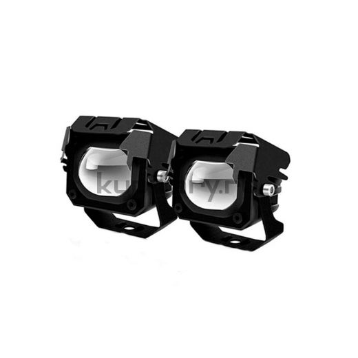 Фара линза на мотоцикл с СТГ белый/желтый свет 30W (комплект 2шт) FR167115