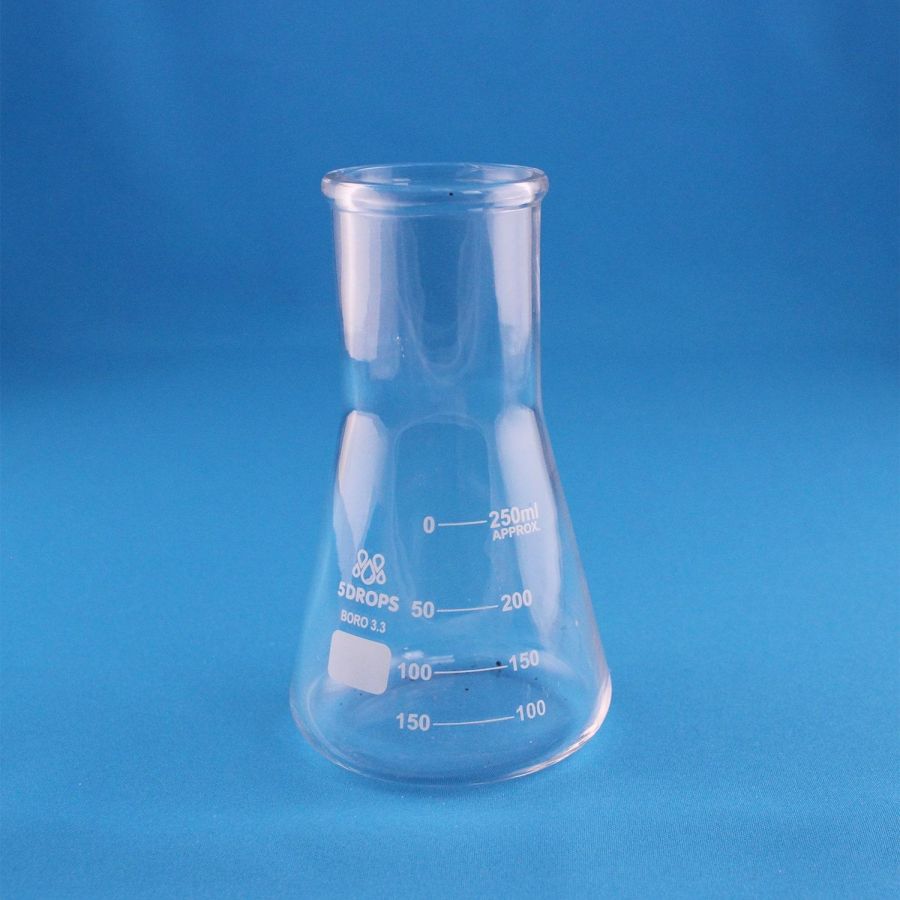 Колба коническая (Эрленмейера) Labdevices КН-2-250-50, 250 мл, горло 50 мм, стекло Boro 3.3, без шлифа