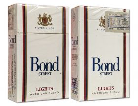 Сигареты - BOND Street Lights (с акцизом 1998 год). Made in USA. Редкие. 90е годы. Оригинал verified