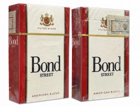 Сигареты - BOND Street (с акцизом 1998 год). Made in USA. Редкие. 90е годы. Оригинал verified