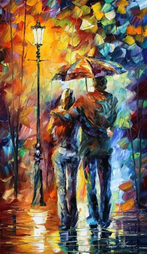 картина "Двое под дождём"