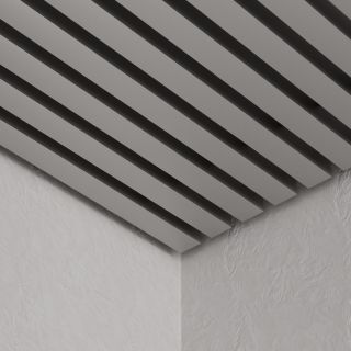 Кубообразный реечный потолок Кубота 90/45 серебристый