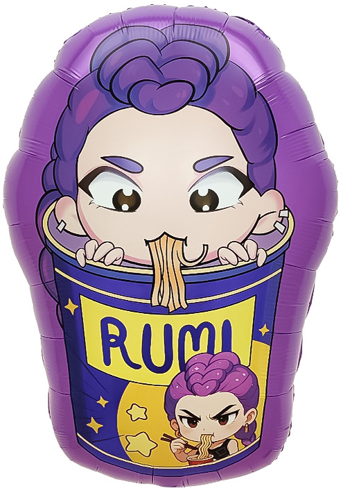 Персонаж 3 фиолетовый аниме шар фольгированный с гелием