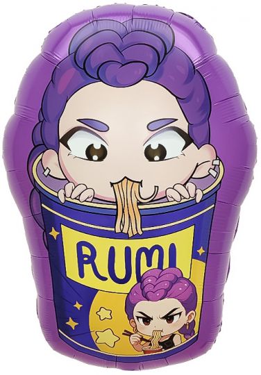 Персонаж 3 фиолетовый аниме шар фольгированный с гелием