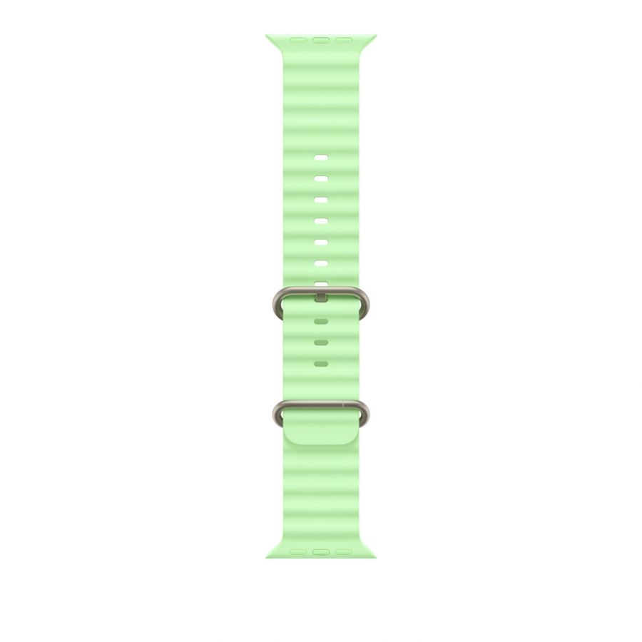 Ремешок Apple Watch Ulta 49mm Neon Green Ocean Band - Natural Titanium Finish оригинал