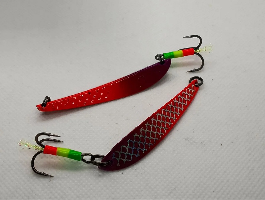 Блесна Белый Волк "КИЛЛЕР-2" 65 мм. Красно-Фиолетовая УФ