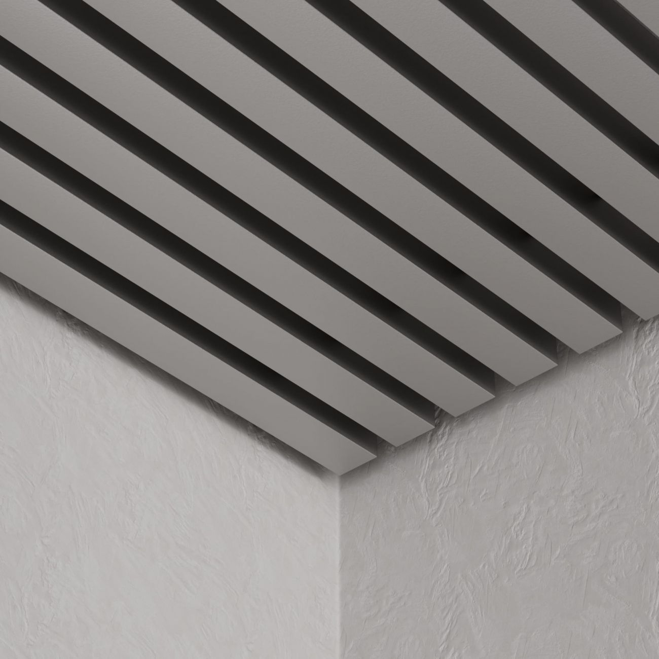 Кубообразный реечный потолок Кубота 30/130 серебристый