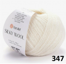 фото Пряжа Silky Wool YarnArt 347 белый