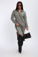 Платье женское с молнией "Полина" [серый]