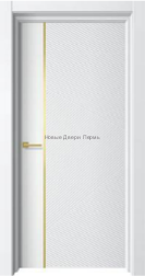 Межкомнатная дверь COSMO 8 белая эмалит с молдингом