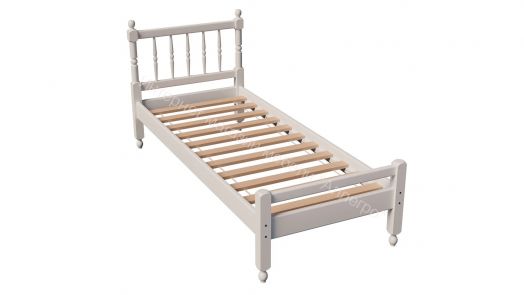 Кровать -10 одинарная с фигурными спинками из массива 800*2000 (Фант)