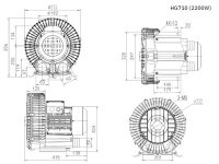 Компрессор низкого давления AML 2,2 кВт (HG710-22BS6)