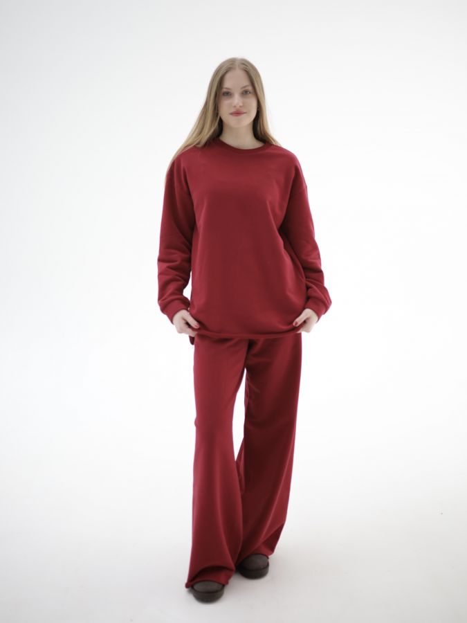 Брюки бесшовные брусника