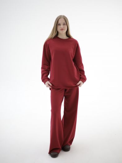 Брюки бесшовные брусника