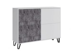 Комод Ливерпуль (ш1204*г380*в650мм) Белый/Бетон Темный