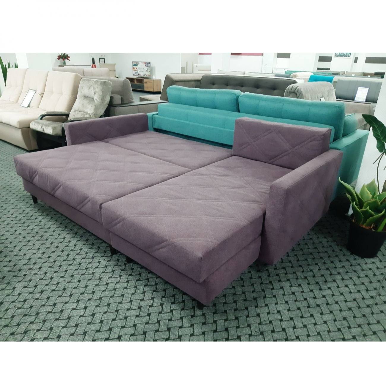 Диван угловой Лондон цвет Лиловый,7
