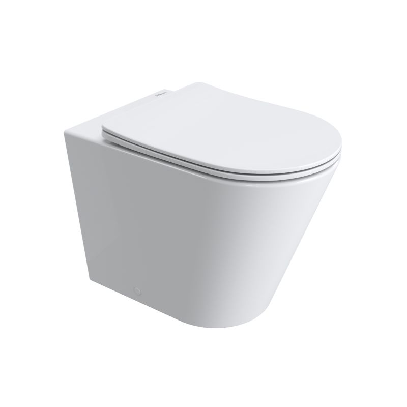 Унитаз приставной безободковый с сиденьем и смывом TORNADO BelBagno FLAY-TOR BB1003CB-TOR/SC