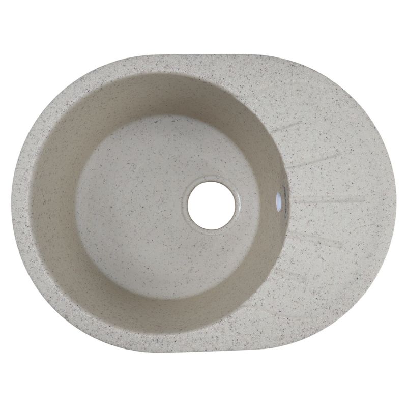 Кухонная мойка AZARIO Canto 570x440x190 искусственный мрамор, с крылом, песочный CS00105247