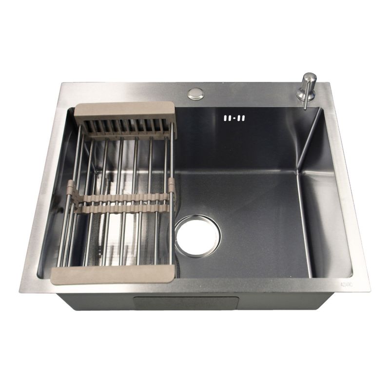 Кухонная мойка AZARIO NICOLE 500х500х220 нержавеющая сталь, серебро AZS5050N