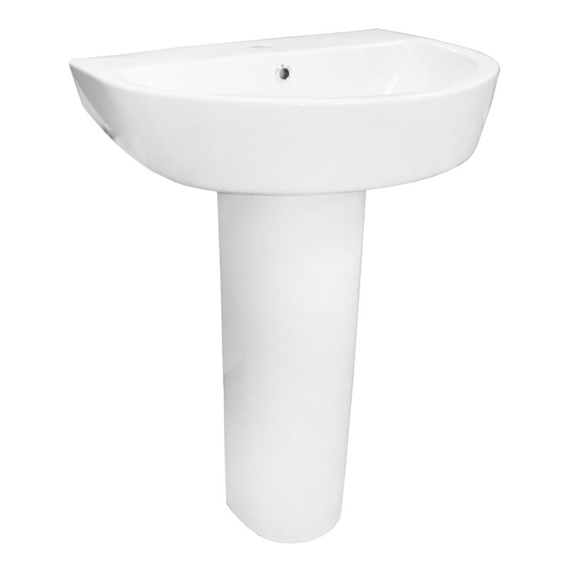 Раковина с пьедесталом Creo Ceramique RENNES 600х455х855 белый глянцевый RE3000+RE3010