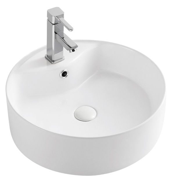 Раковина накладная Azario 460х460х170 круглая белый AZ-3018