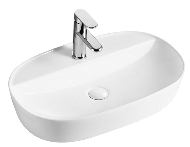 Раковина накладная Azario 610х400х120 овальная, белый AZ-2203