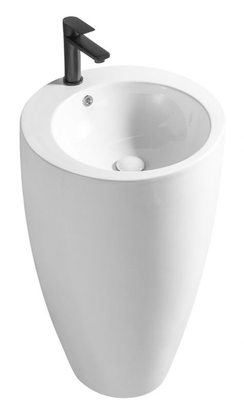 Раковина напольная Azario COMELLA 500х500х830 отдельностоящая круглая, белый AZ-311