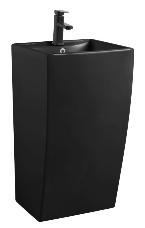 Раковина напольная Azario COMELLA 480х420х830 отдельностоящая прямоугольная, черный матовый AZ-314MB