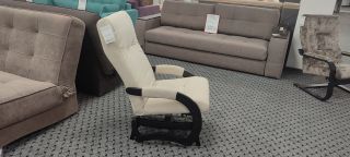 Кресло-маятник Leset Блисс Венге ткань Antonio ivory, 8