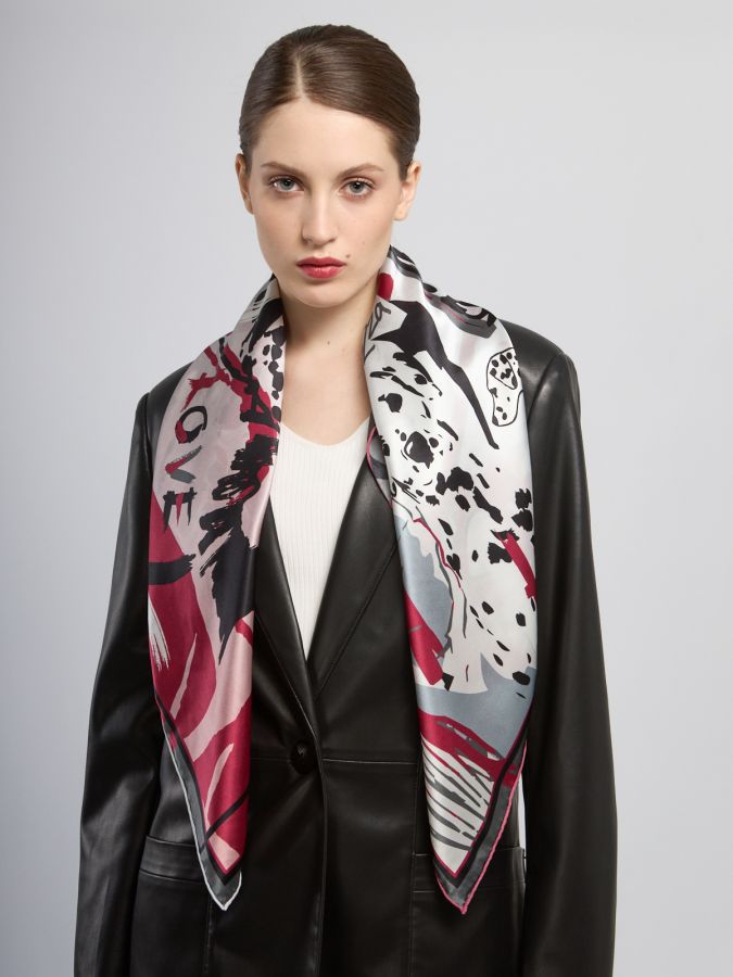 Платок женский шелк 86х86 SS03-8350-07 ELEGANZZA