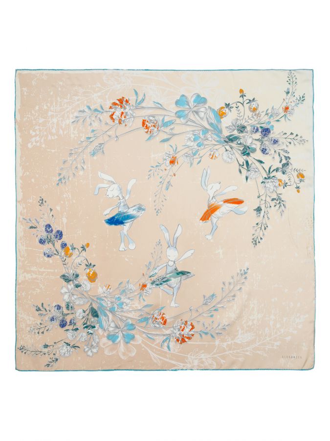 Платок женский шелк 86х86 SS03-8431-03 ELEGANZZA