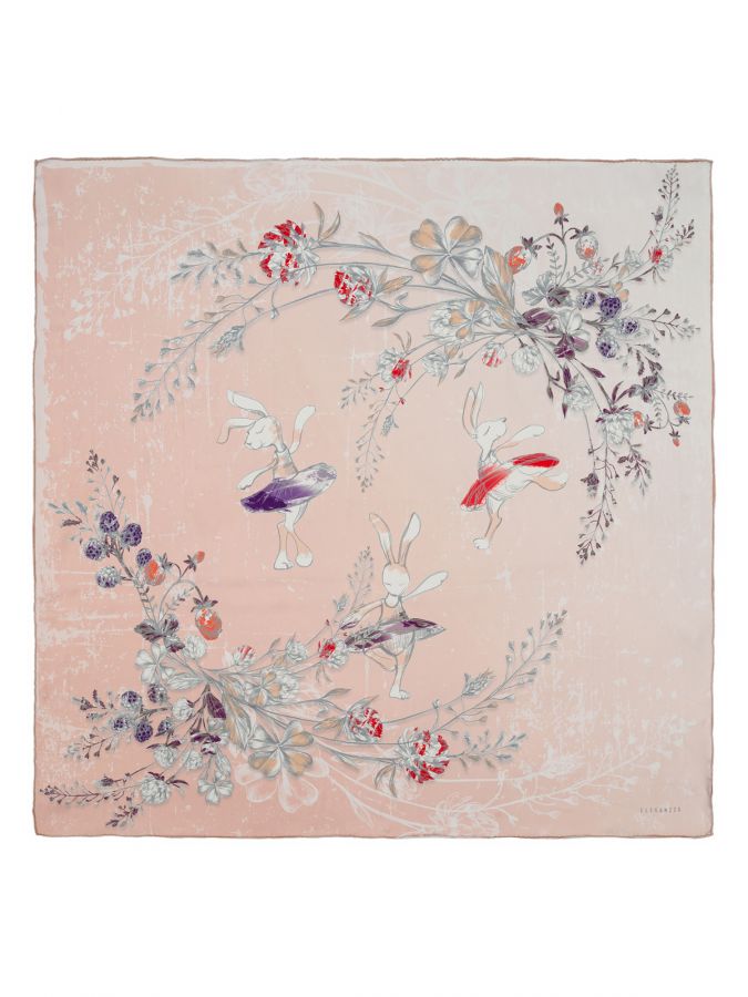 Платок женский шелк 86х86 SS03-8431-05 ELEGANZZA