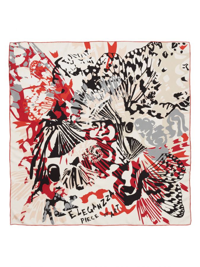 Платок женский шелк 90х90 E04-8454-07 ELEGANZZA