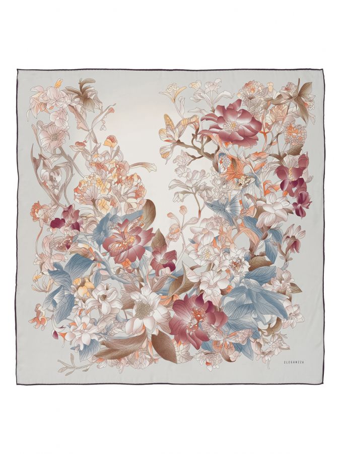 Платок женский шелк 90х90 B04-8521-11 ELEGANZZA