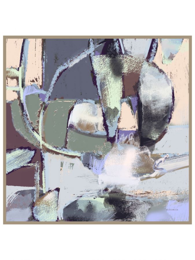 Платок женский шерсть+каш 90х90 S42-8527-14 ELEGANZZA