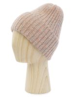 Шапка женская анг+шерсть+нейл LB-N88049 l.grey/orange LABBRA