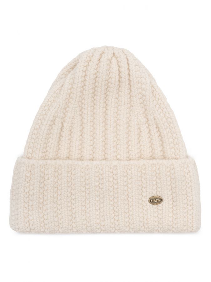 Шапка женская пух енот+шерсть+виск LB-N88067 cream LABBRA