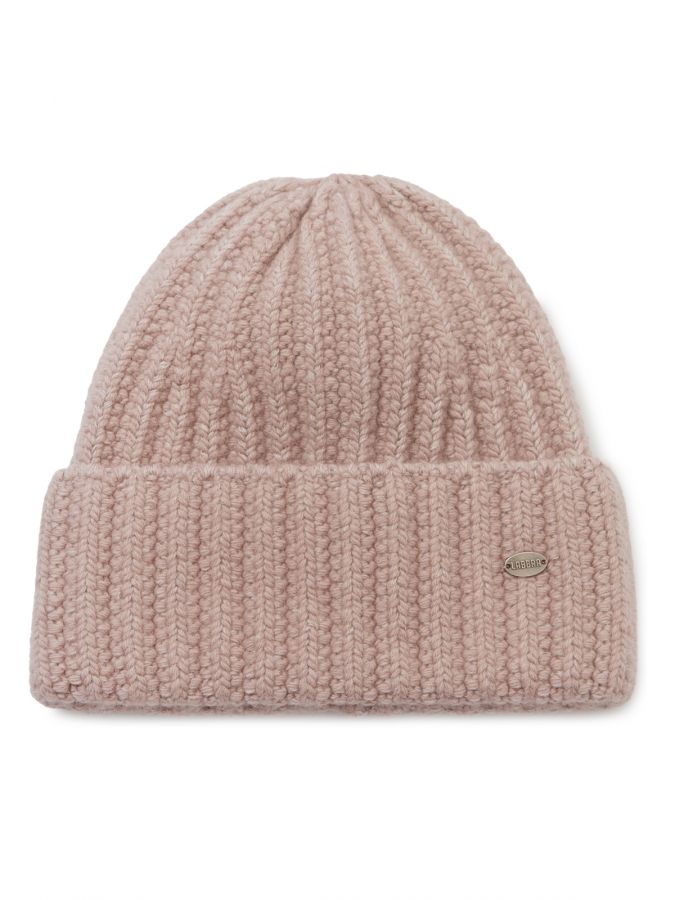 Шапка женская пух енот+шерсть+виск LB-N88067 taupe LABBRA