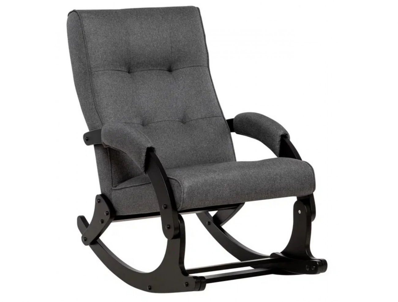 Кресло-качалка Leset Хилл с подножкой Венге ткань Malmo 95, вид 1