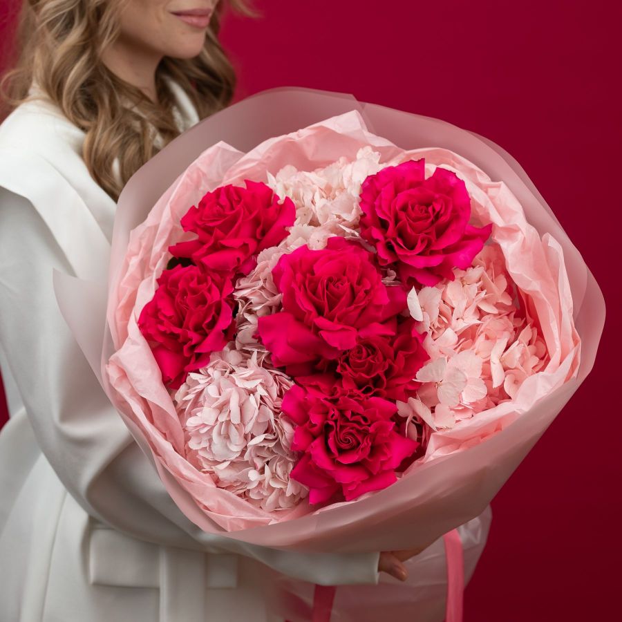 Букет "Клубника в сливках"