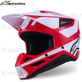 Шлем Alpinestars SM3 Heat, красный с белым