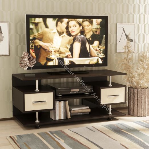 Фант 9 тумба под ТВ (Фант) с 2-мя ящиками Венге/Млечный дуб