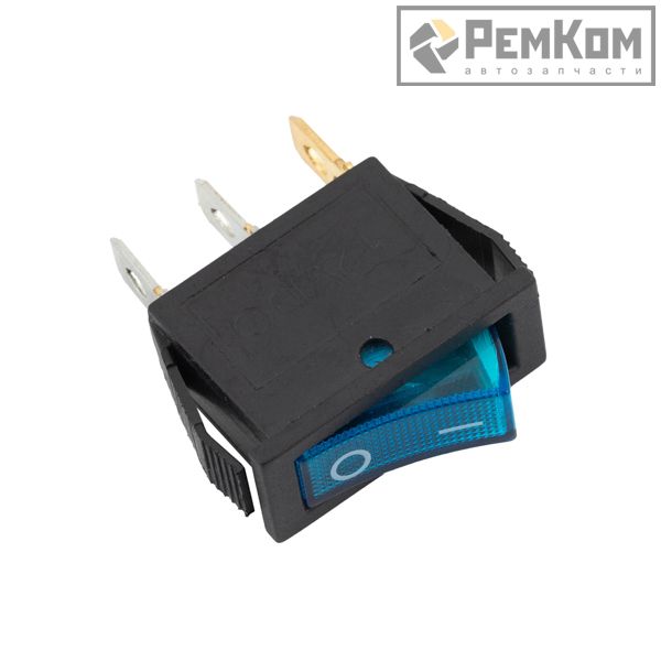 RK05069 * Выключатель клавишный, синий с подсветкой 12V DC